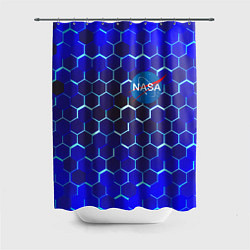 Шторка для ванной Nasa голубая броня