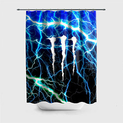 Шторка для душа Monster energy electro, цвет: 3D-принт