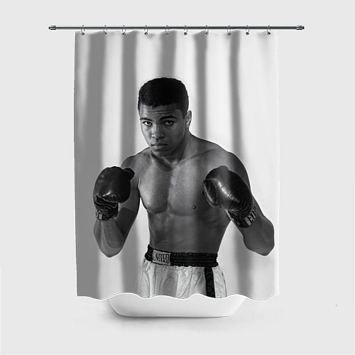 Шторка для ванной Молодой Мухаммед Али / 3D-принт – фото 1