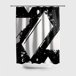 Шторка для ванной Color black white