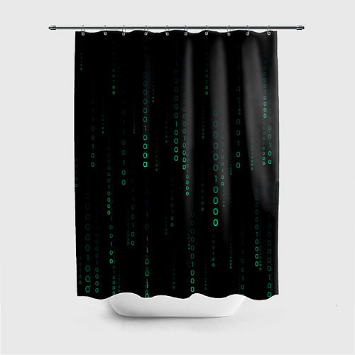 Шторка для ванной Color black turquoise / 3D-принт – фото 1