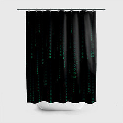 Шторка для ванной Color black turquoise