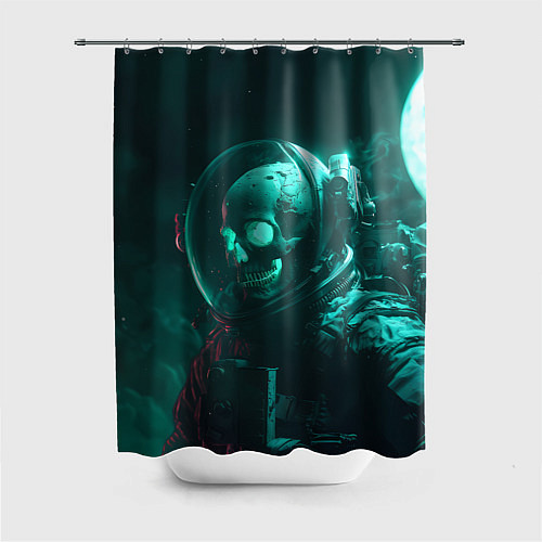 Шторка для ванной Скелет в космосе / 3D-принт – фото 1
