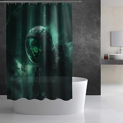 Шторка для душа Космический скелет, цвет: 3D-принт — фото 2