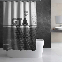 Шторка для душа GTA - white gradient посередине, цвет: 3D-принт — фото 2
