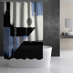 Шторка для душа Volkswagen логотип, цвет: 3D-принт — фото 2