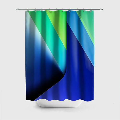 Шторка для ванной Color blue green / 3D-принт – фото 1