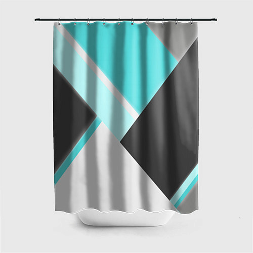 Шторка для ванной Color black blue / 3D-принт – фото 1
