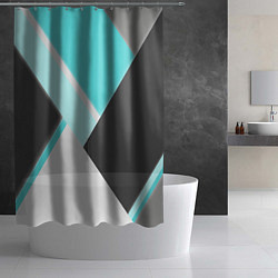 Шторка для душа Color black blue, цвет: 3D-принт — фото 2