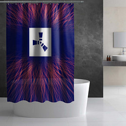 Шторка для душа Rust red energy, цвет: 3D-принт — фото 2