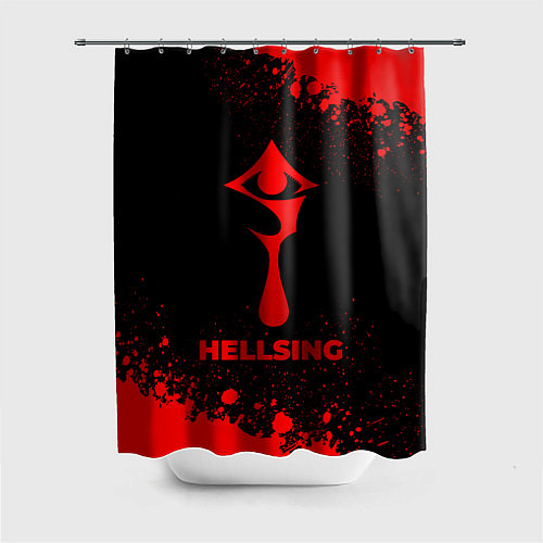 Шторка для ванной Hellsing - red gradient / 3D-принт – фото 1