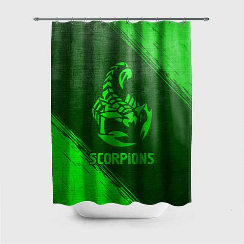 Шторка для ванной Scorpions - green gradient / 3D-принт – фото 1