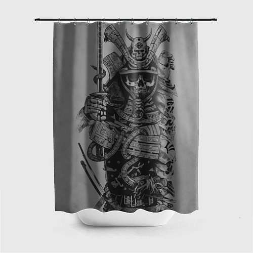 Шторка для ванной Мертвый самурай призрак / 3D-принт – фото 1