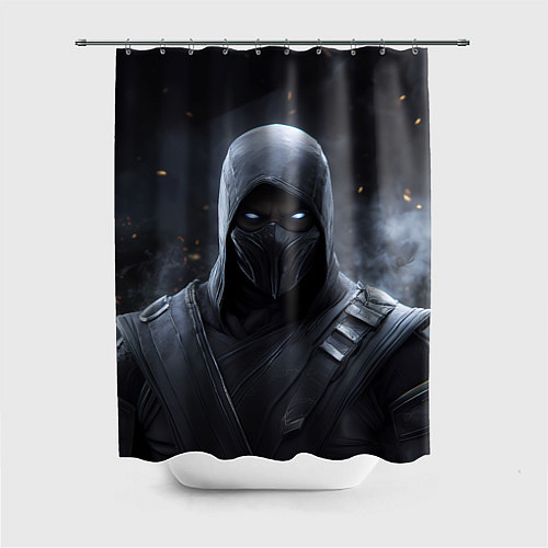 Шторка для ванной Нуб Сайбот синие глаза / 3D-принт – фото 1