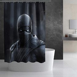 Шторка для душа Нуб Сайбот черный призрак, цвет: 3D-принт — фото 2