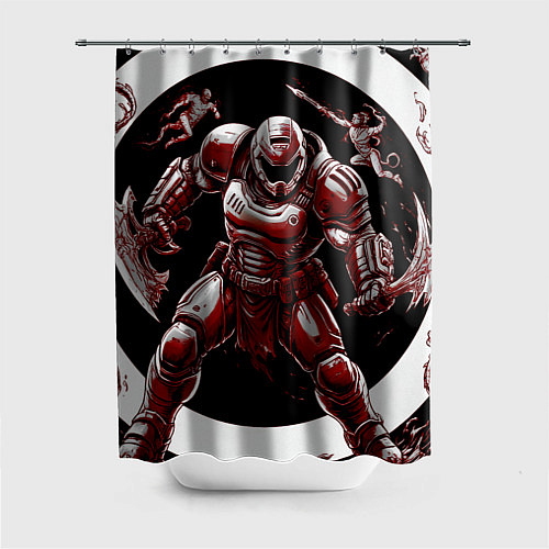 Шторка для ванной Doom red guardian / 3D-принт – фото 1