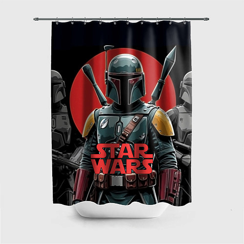 Шторка для ванной Boba Fett звездные войны / 3D-принт – фото 1