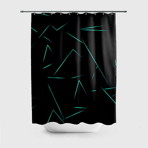 Шторка для ванной Color turquoise line / 3D-принт – фото 1