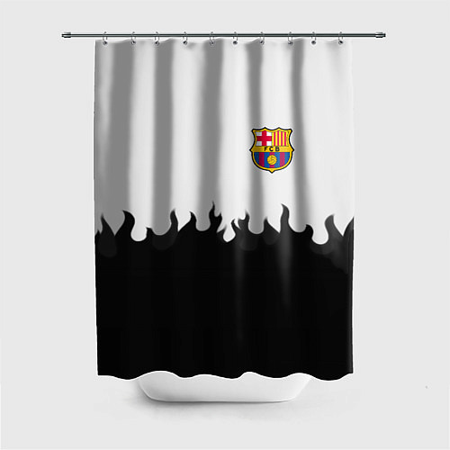 Шторка для ванной Barcelona черный огонь / 3D-принт – фото 1