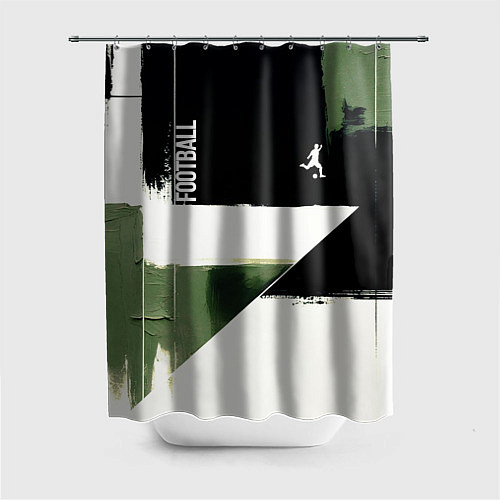 Шторка для ванной Футбол на фоне брызг красок / 3D-принт – фото 1