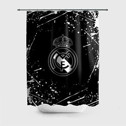 Шторка для душа Real Madrid белые краски, цвет: 3D-принт