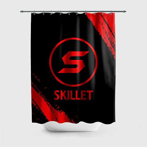 Шторка для ванной Skillet - red gradient / 3D-принт – фото 1