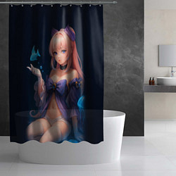 Шторка для душа Кокоми Сангономия реализм, цвет: 3D-принт — фото 2