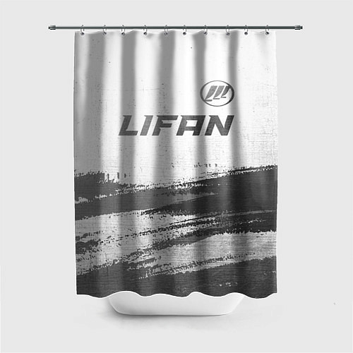 Шторка для ванной Lifan - white gradient посередине / 3D-принт – фото 1