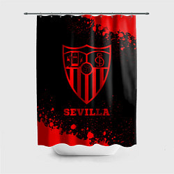 Шторка для душа Sevilla - red gradient, цвет: 3D-принт