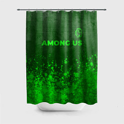Шторка для ванной Among Us - green gradient посередине