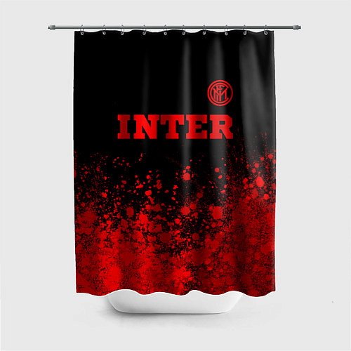 Шторка для ванной Inter - red gradient посередине / 3D-принт – фото 1