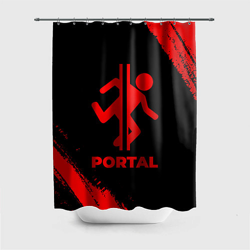 Шторка для ванной Portal - red gradient / 3D-принт – фото 1