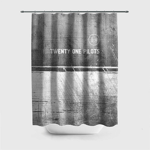Шторка для ванной Twenty One Pilots - grey gradient посередине / 3D-принт – фото 1