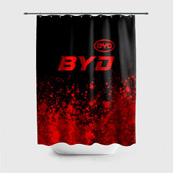 Шторка для ванной BYD - red gradient посередине