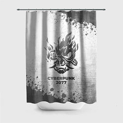 Шторка для ванной Cyberpunk 2077 - white gradient