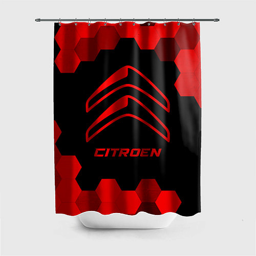 Шторка для ванной Citroen - red gradient / 3D-принт – фото 1