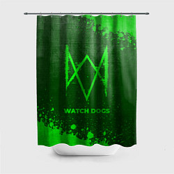 Шторка для ванной Watch Dogs - green gradient