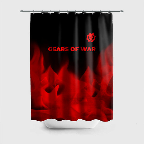 Шторка для ванной Gears of War - red gradient посередине / 3D-принт – фото 1