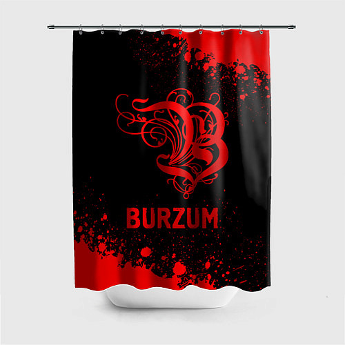 Шторка для ванной Burzum - red gradient / 3D-принт – фото 1