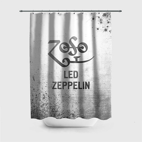 Шторка для ванной Led Zeppelin - white gradient / 3D-принт – фото 1