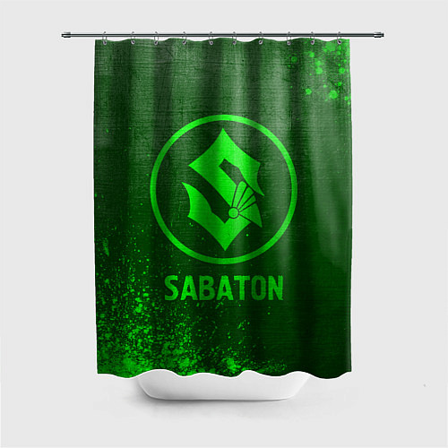 Шторка для ванной Sabaton - green gradient / 3D-принт – фото 1