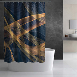 Шторка для душа Световые волны, цвет: 3D-принт — фото 2