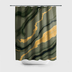 Шторка для душа Оливковый мрамор, цвет: 3D-принт