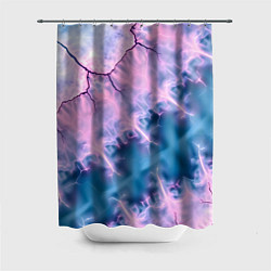 Шторка для ванной Вода и розовая абстракция
