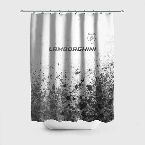 Шторка для ванной Lamborghini - white gradient посередине / 3D-принт – фото 1