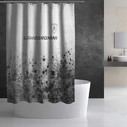 Шторка для душа Lamborghini - white gradient посередине, цвет: 3D-принт — фото 2
