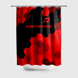 Шторка для душа Need for Speed - red gradient посередине, цвет: 3D-принт