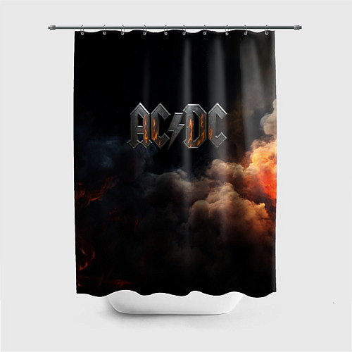 Шторка для ванной ACDC металлический лого / 3D-принт – фото 1
