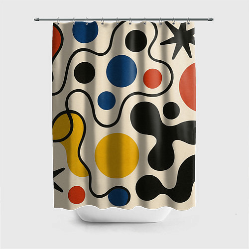 Шторка для ванной Пятна / 3D-принт – фото 1