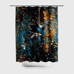 Шторка для душа San Jose Sharks NHL black, цвет: 3D-принт